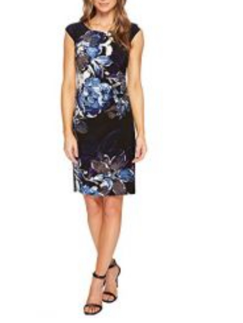 Lauren Ralph Lauren Koriza Patras Soft Knit Dress. Seen On T.V. Dark Floral